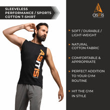 Load image into Gallery viewer, AS-IT-IS Sleeveless Performance/Sports Cotton T-Shirt
