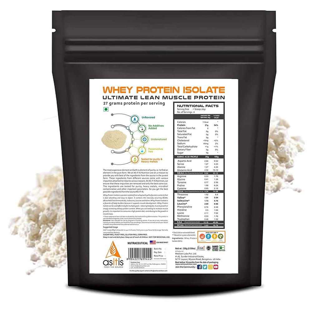 AS-IT-IS Nutrition Whey Protein Isolate - Buy Whey Protein Isolate Online in India