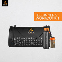 Load image into Gallery viewer, AS-IT-IS Beginners Workout Kit with Gym Bag | Shaker | Metal Water Bottle
